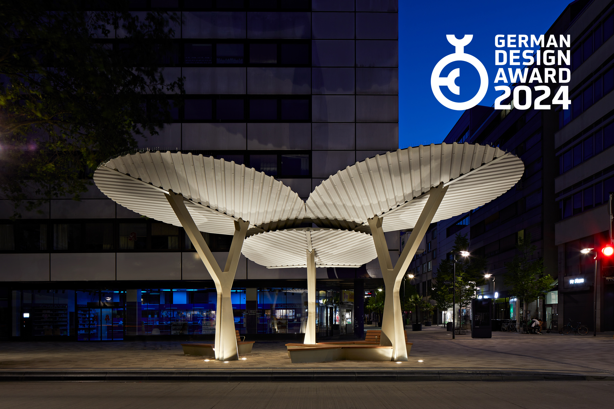 The Offenbach Bus Stop is awarded at the German Design Award 2024 in the category "Winner"